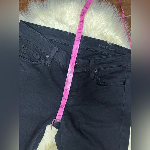 7 of all mankind H/R Roxanna black Slim Fit Jean sz 26 - Picture 9 of 10